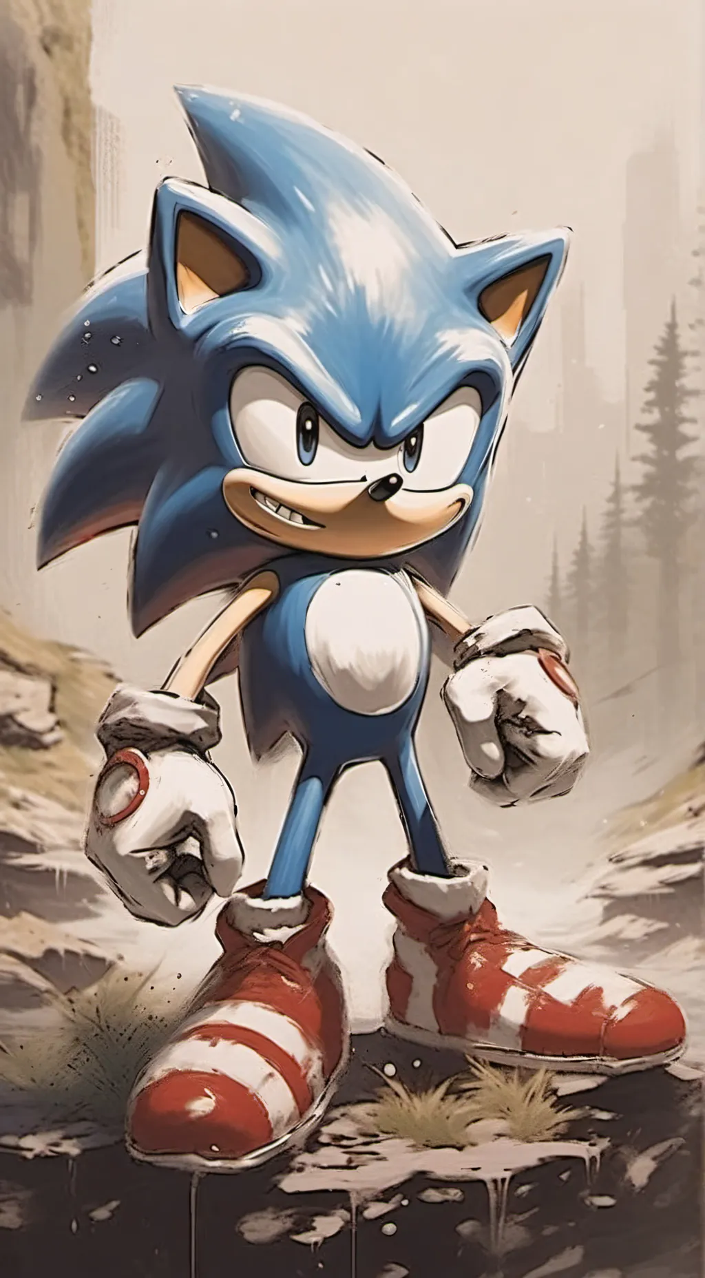 ai character: classic sonic background