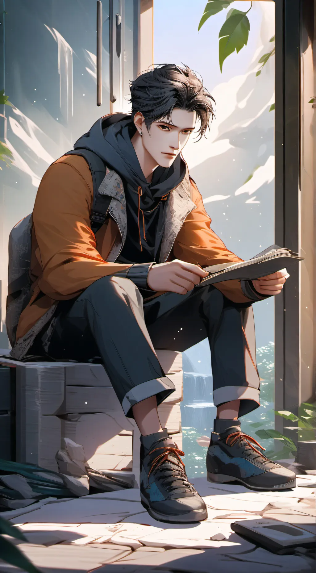 ai character: brother  background