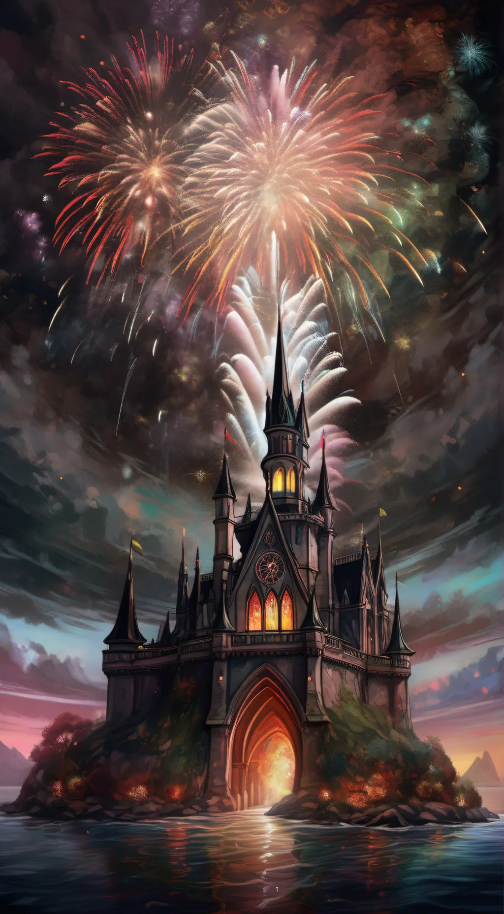 ai character: Sonic New Years background