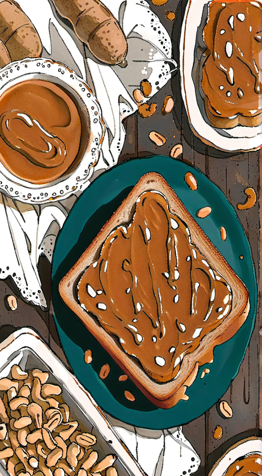ai character: sandwich  background