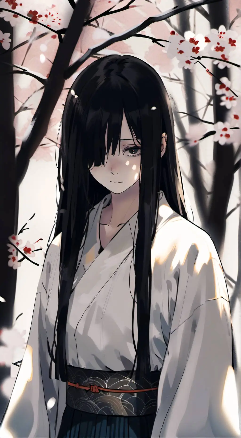 ai character: Sadako Yamamura  background