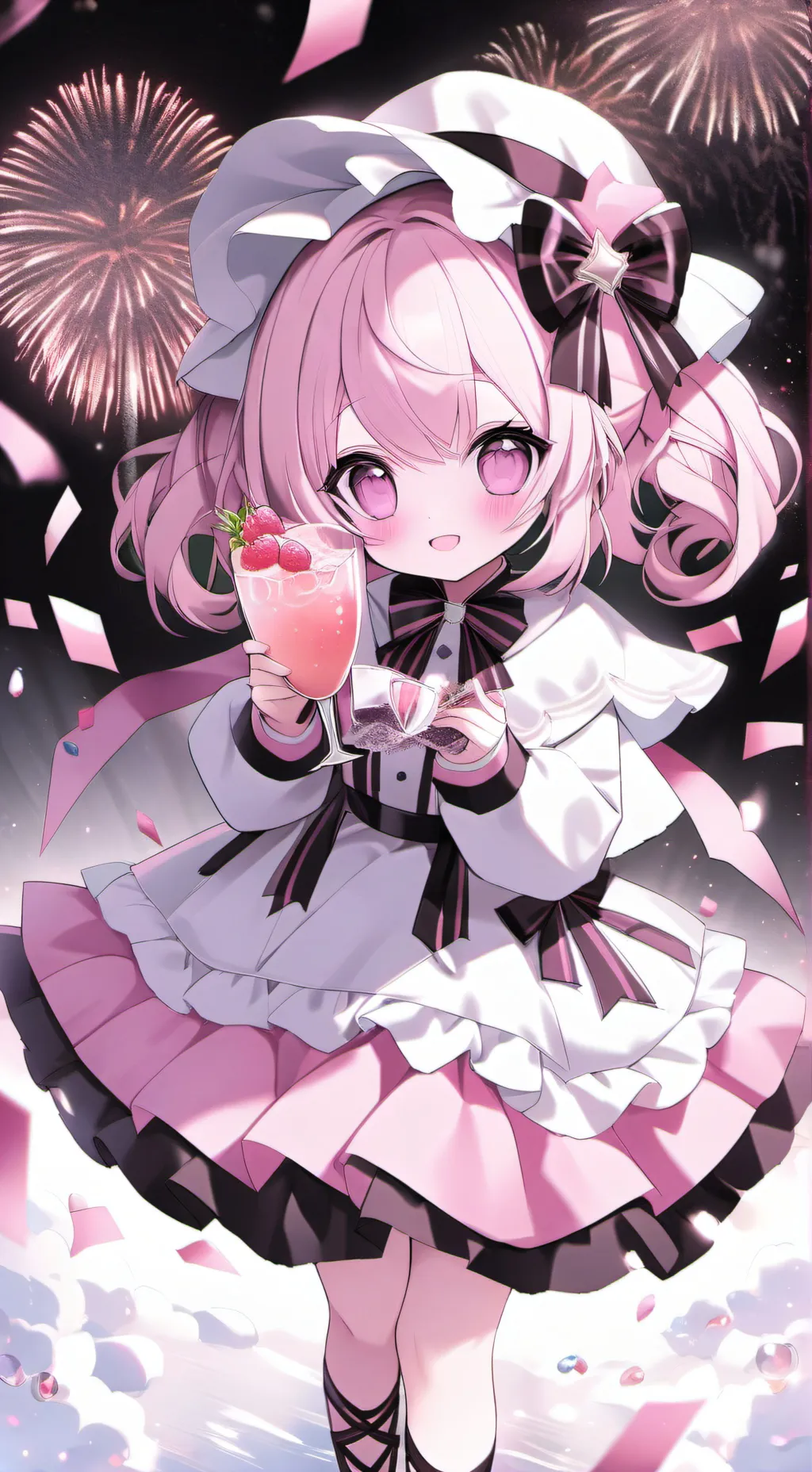 ai character: HAPPY NEW YEAR!!! background