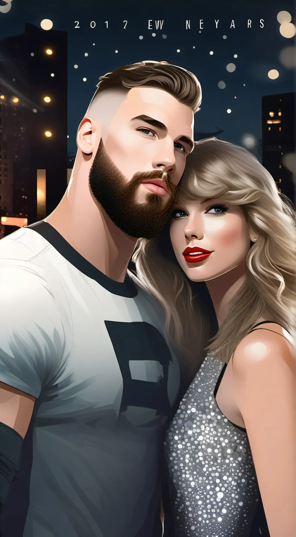 ai character: Taylor and Travis  background