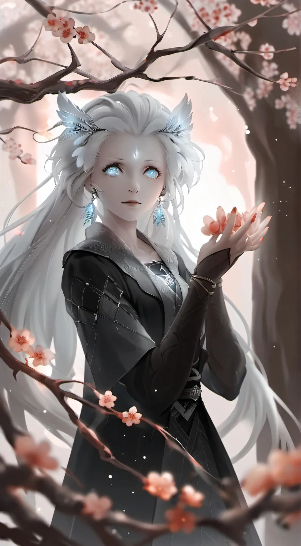 ai character: shadow snow background
