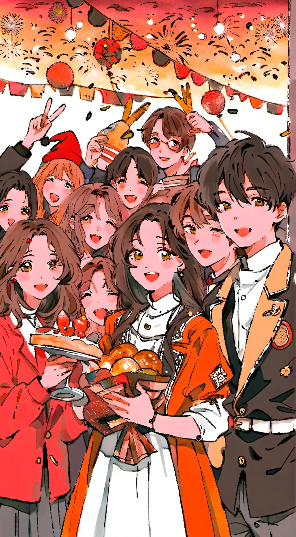 ai character: Mha New Years-eve  background