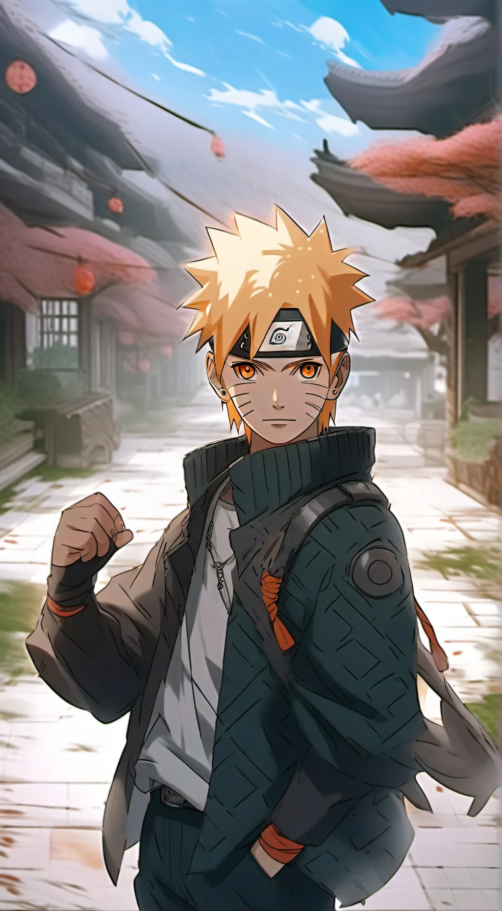 ai character: Naruto as cr7 background