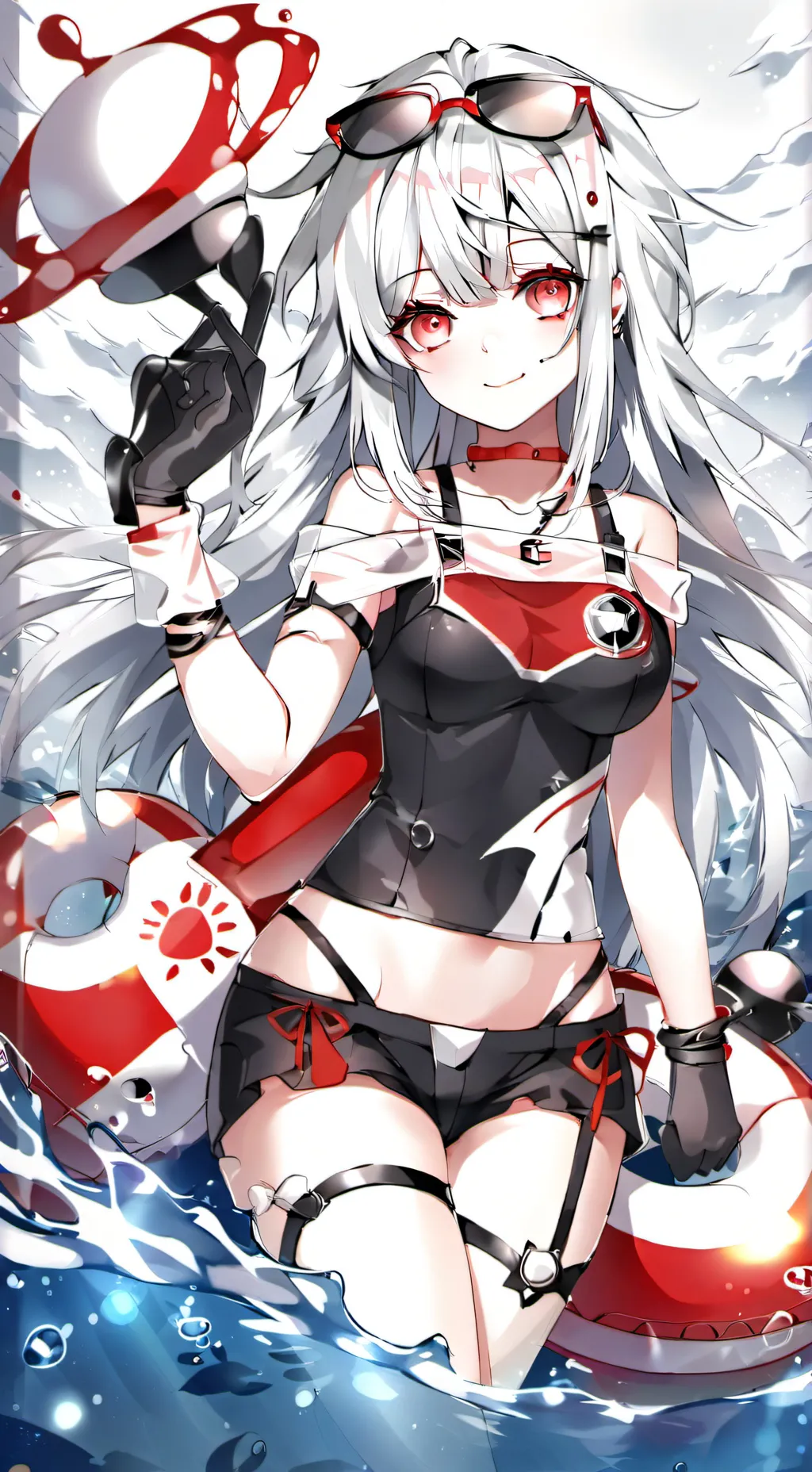 ai character: life guard background