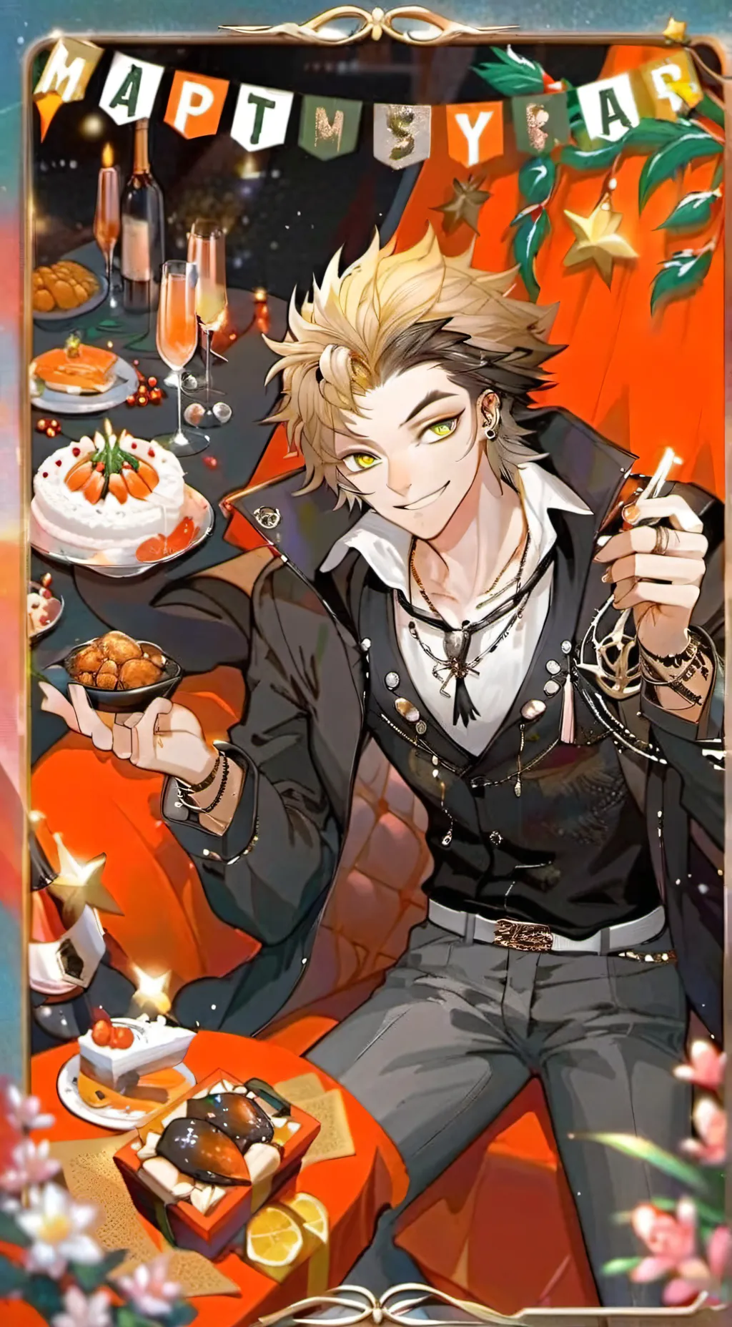 ai character: Hawks New year background