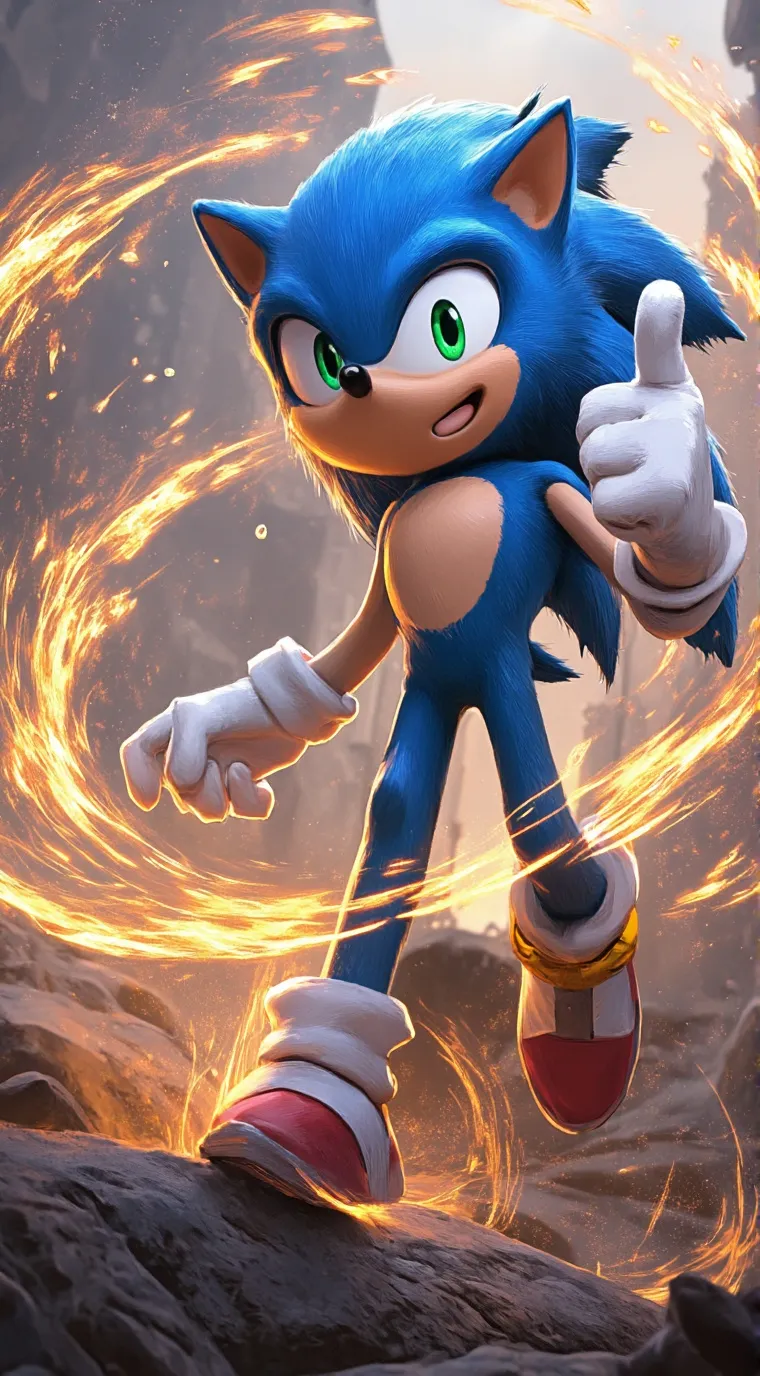 ai character: Sonic  background
