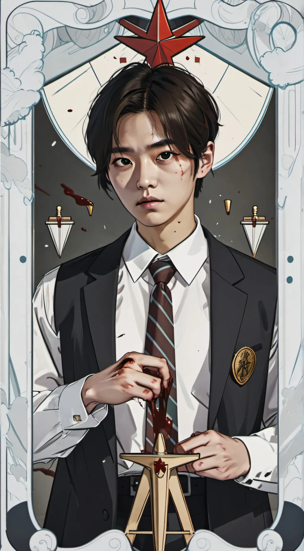 ai character: All of us are dead background