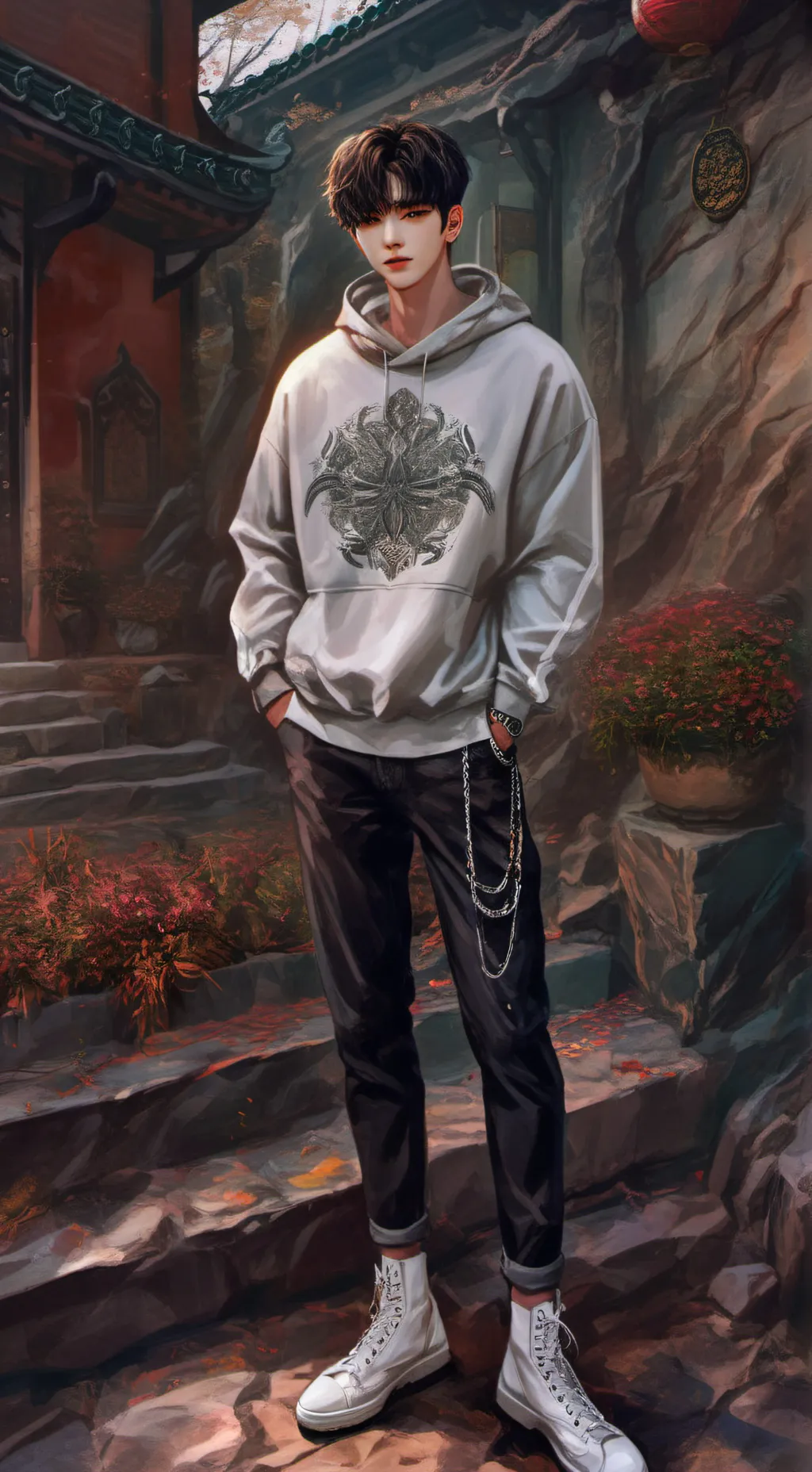 ai character: Chin  background