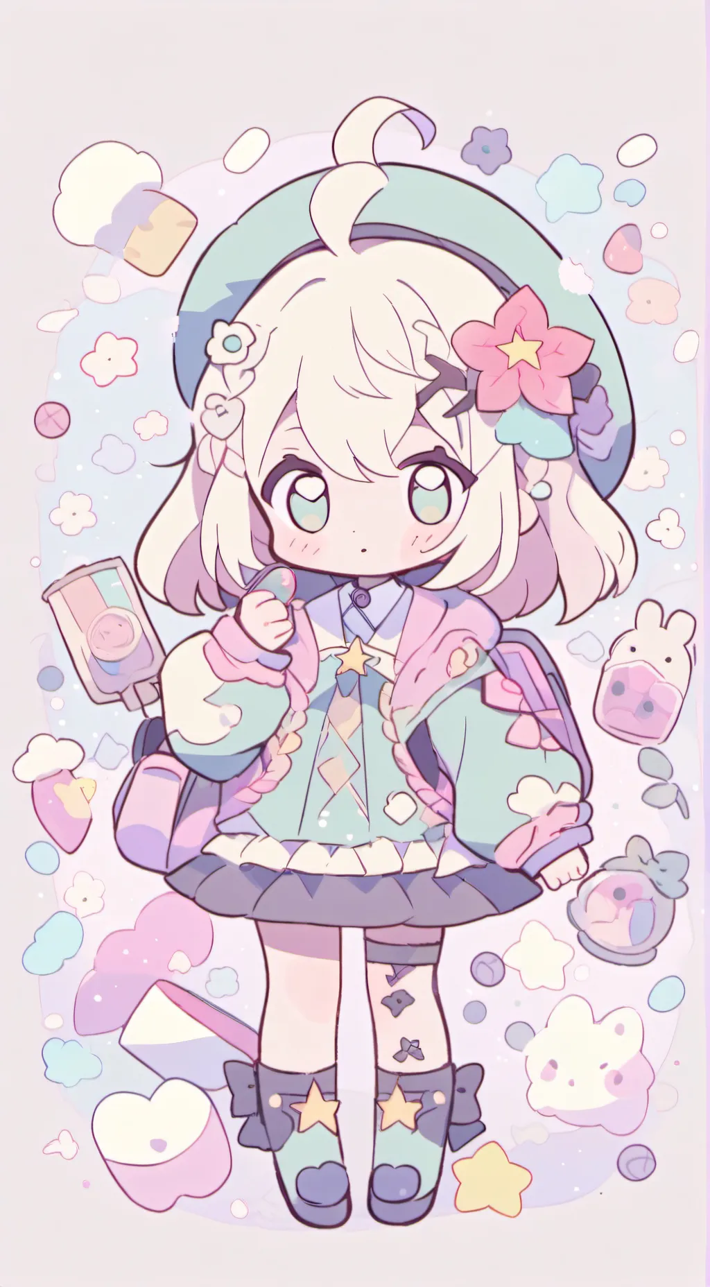ai character: chibi background