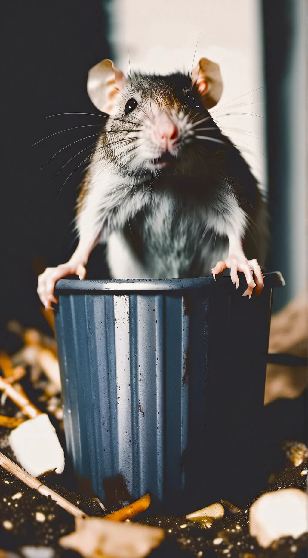 ai character: ugly rat  background