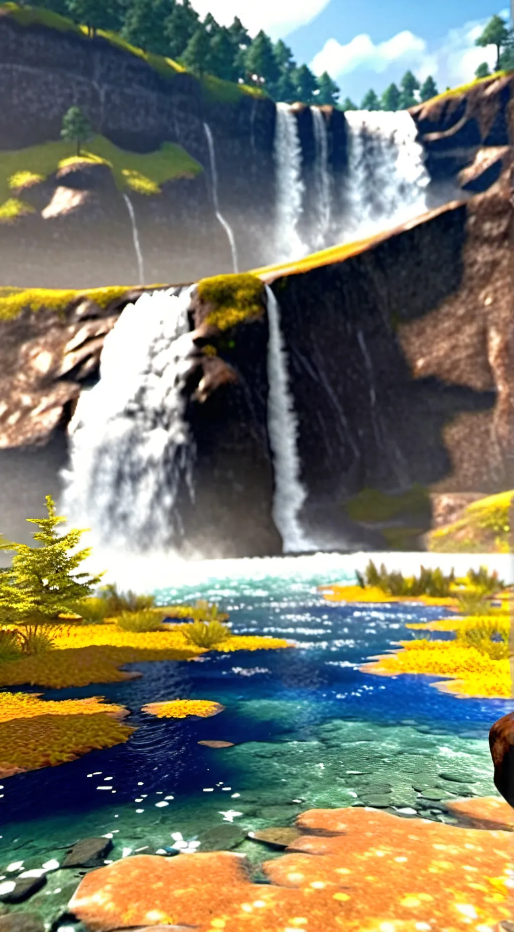 ai character: wishing well background
