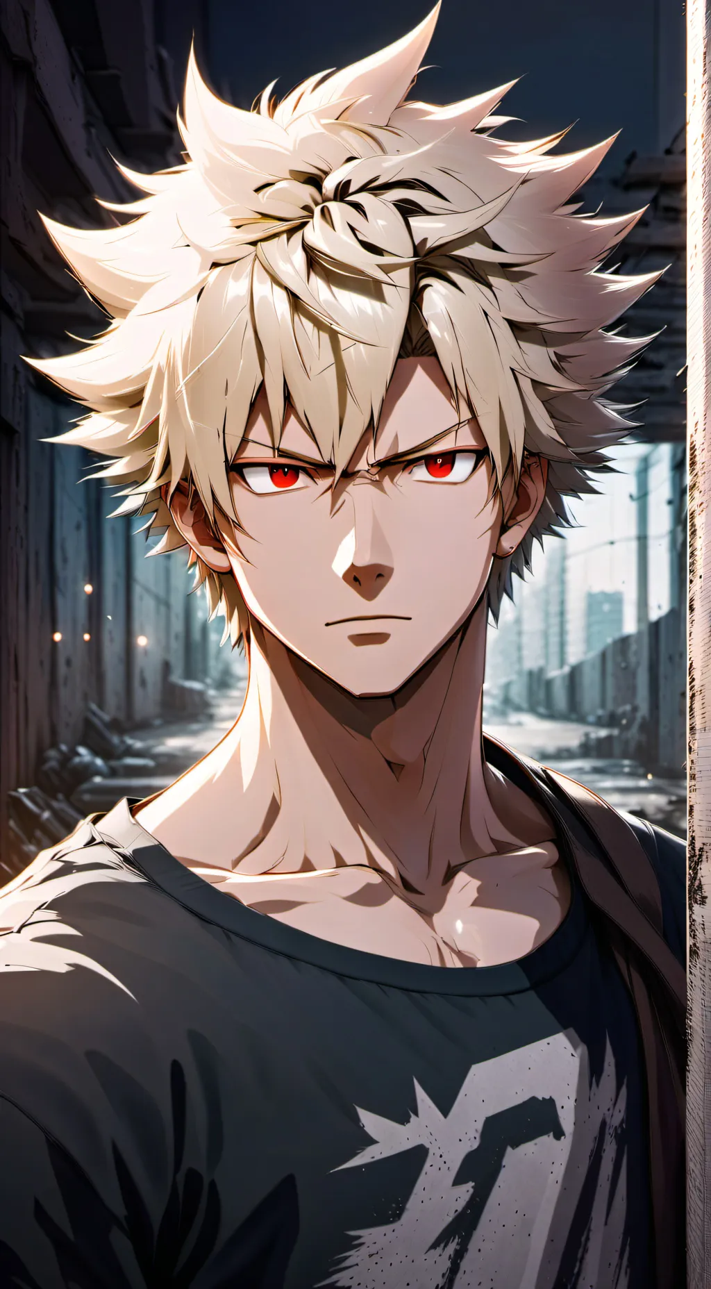 ai character: Pro hero bakugo background