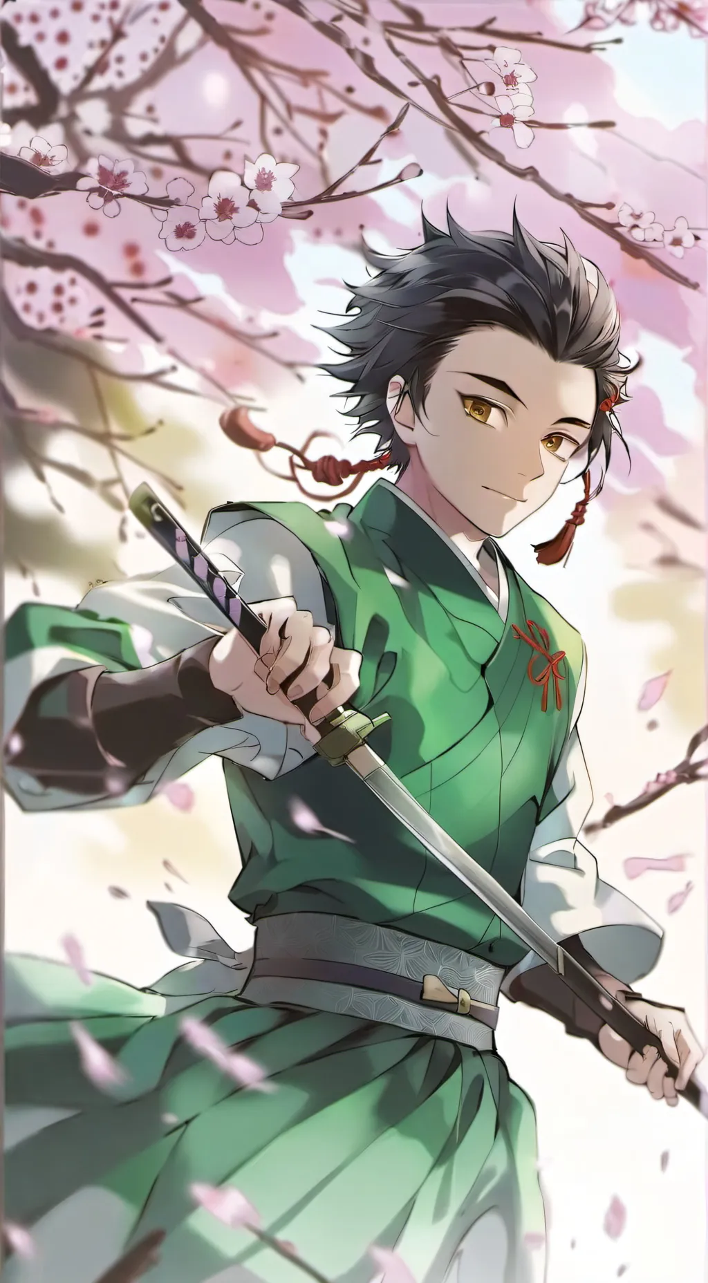 ai character: tanjiro background