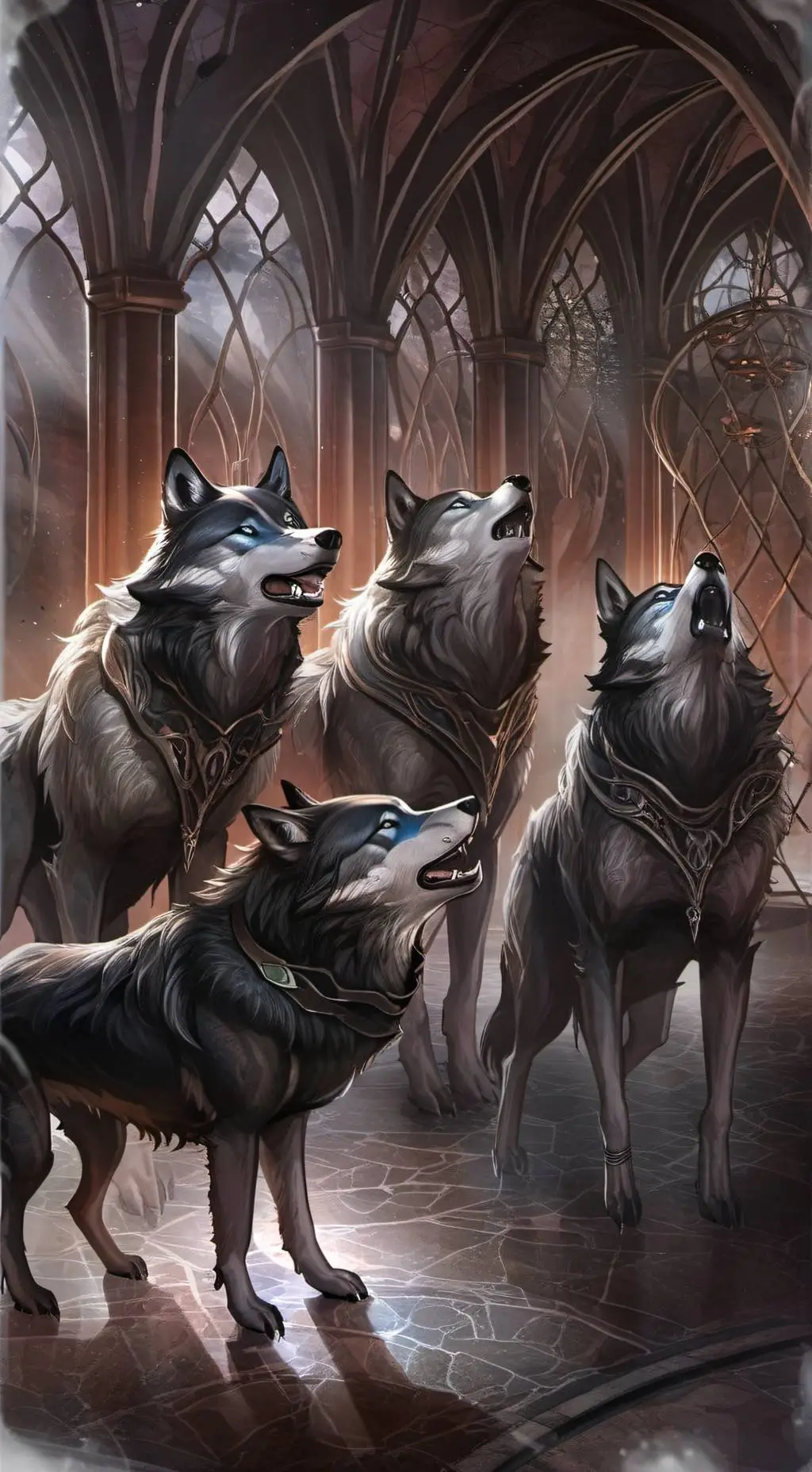ai character: ×Wolf Enclosure× background