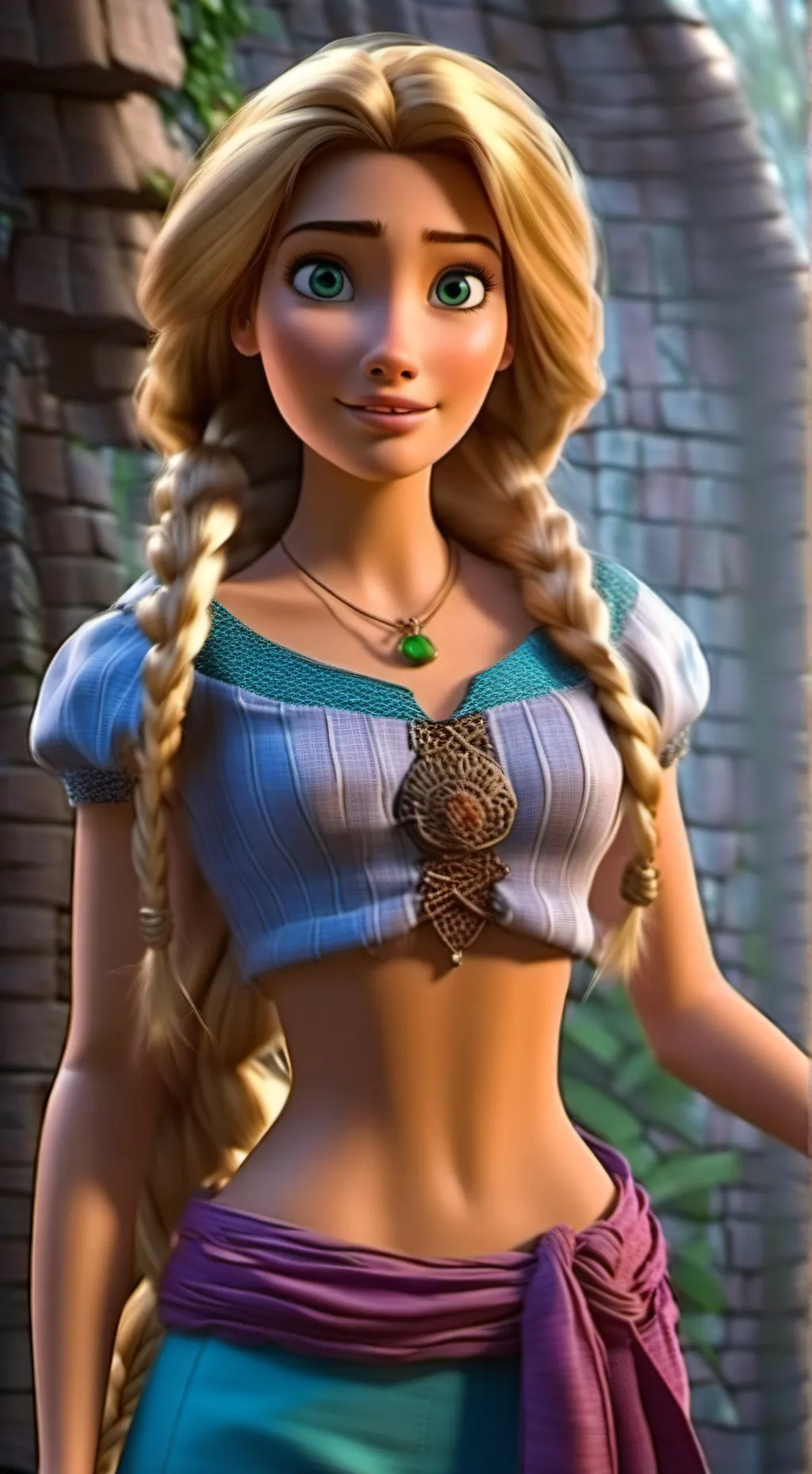 ai character: Rapunzel  background