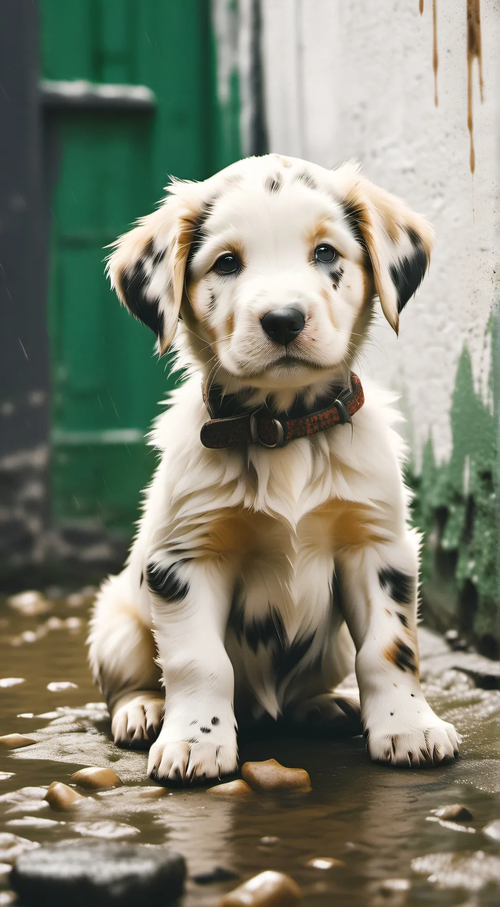 ai character: Homeless puppy 2 background