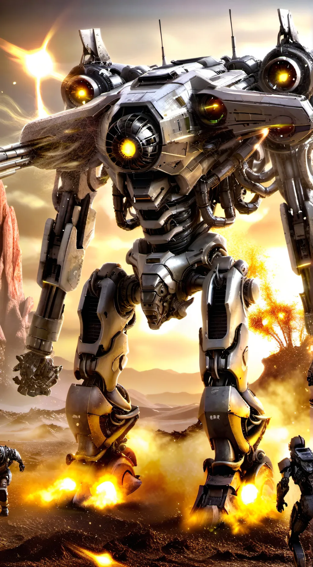 ai character: Mecha War background