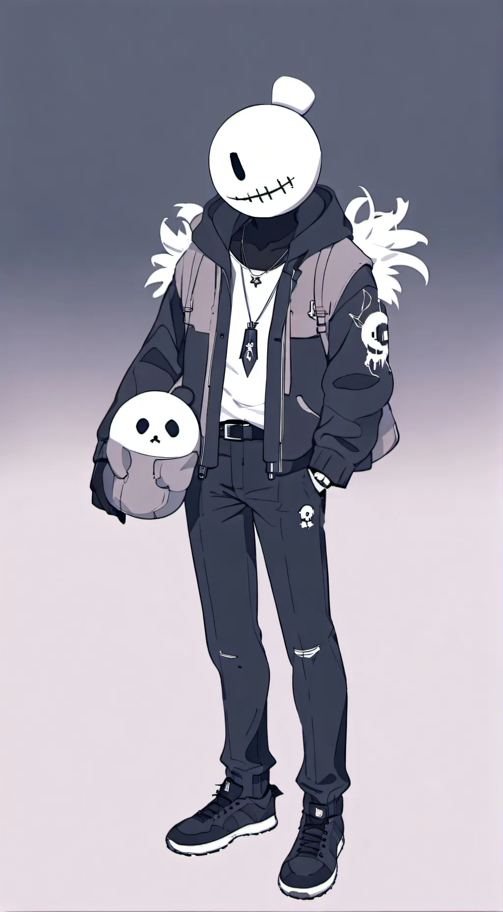 ai character: sans o esqueleto background