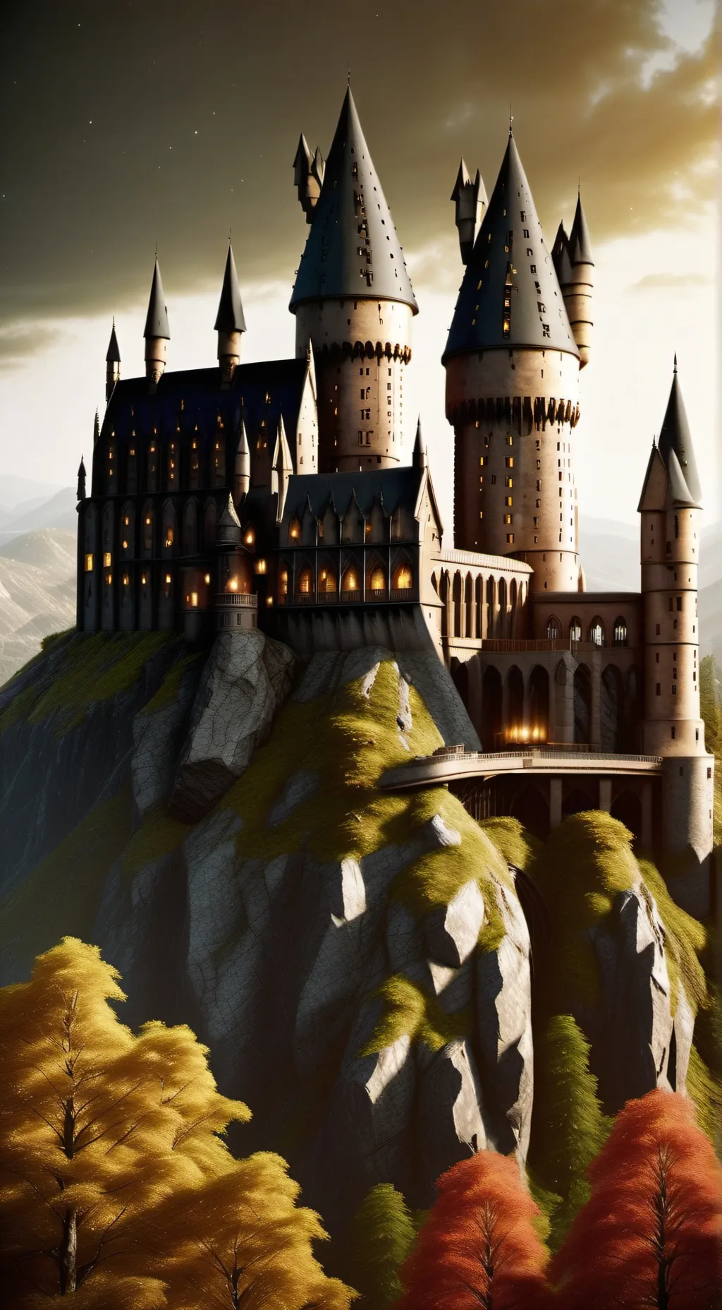 ai character: Hogwarts  background