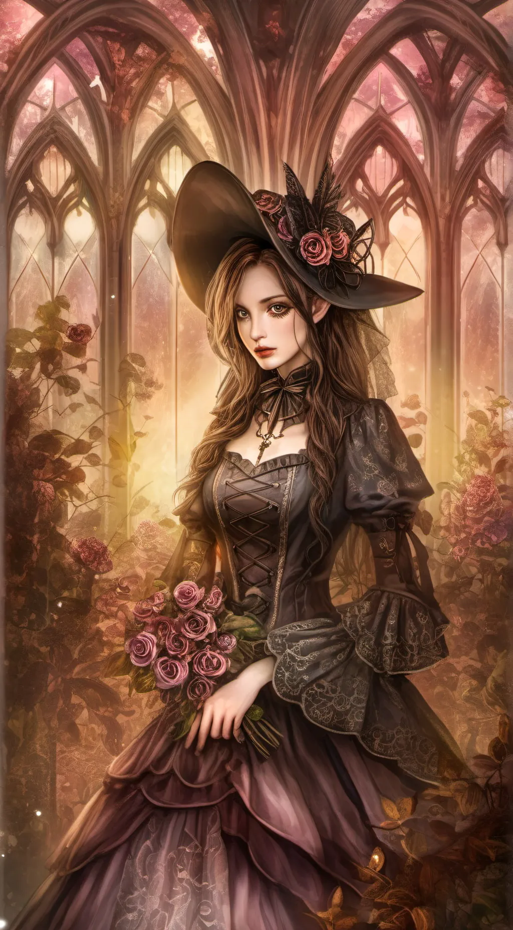 ai character: rose antiont background