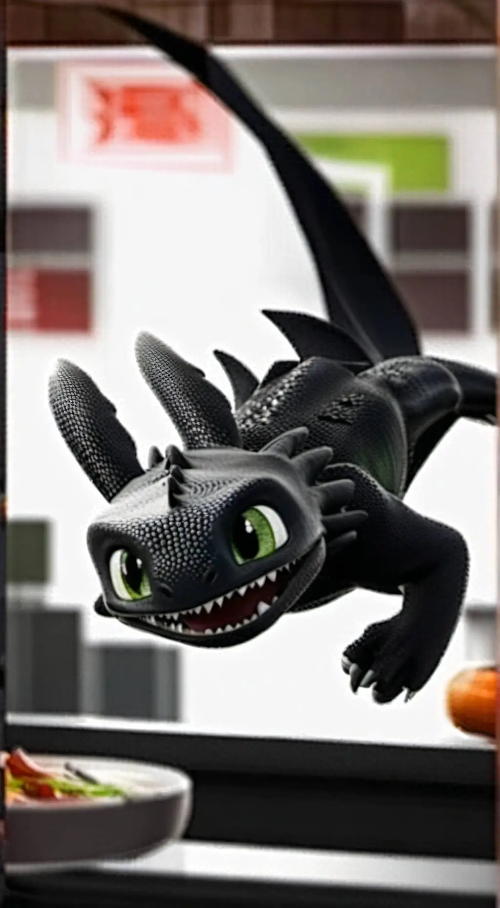 ai character: Toothless  background