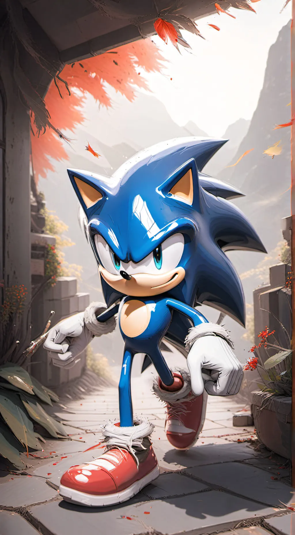ai character: Sonic the hedgehog background