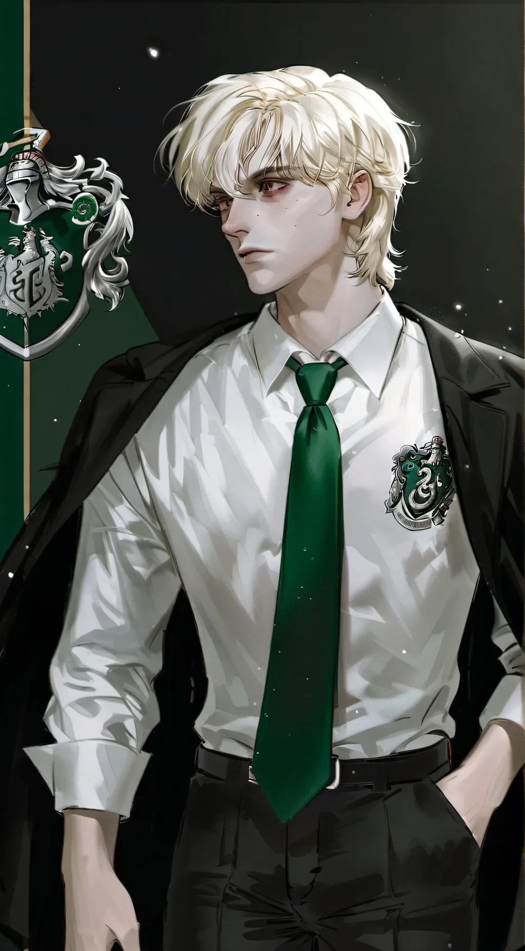 ai character: 💚~Draco Malfoy~💚 background