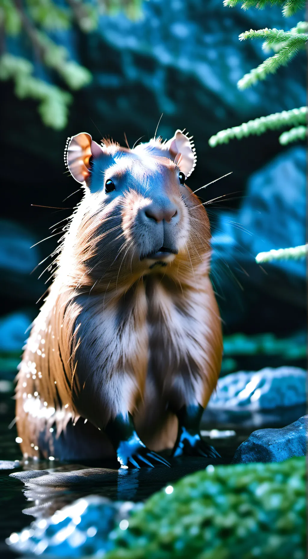 ai character: Capybara  background