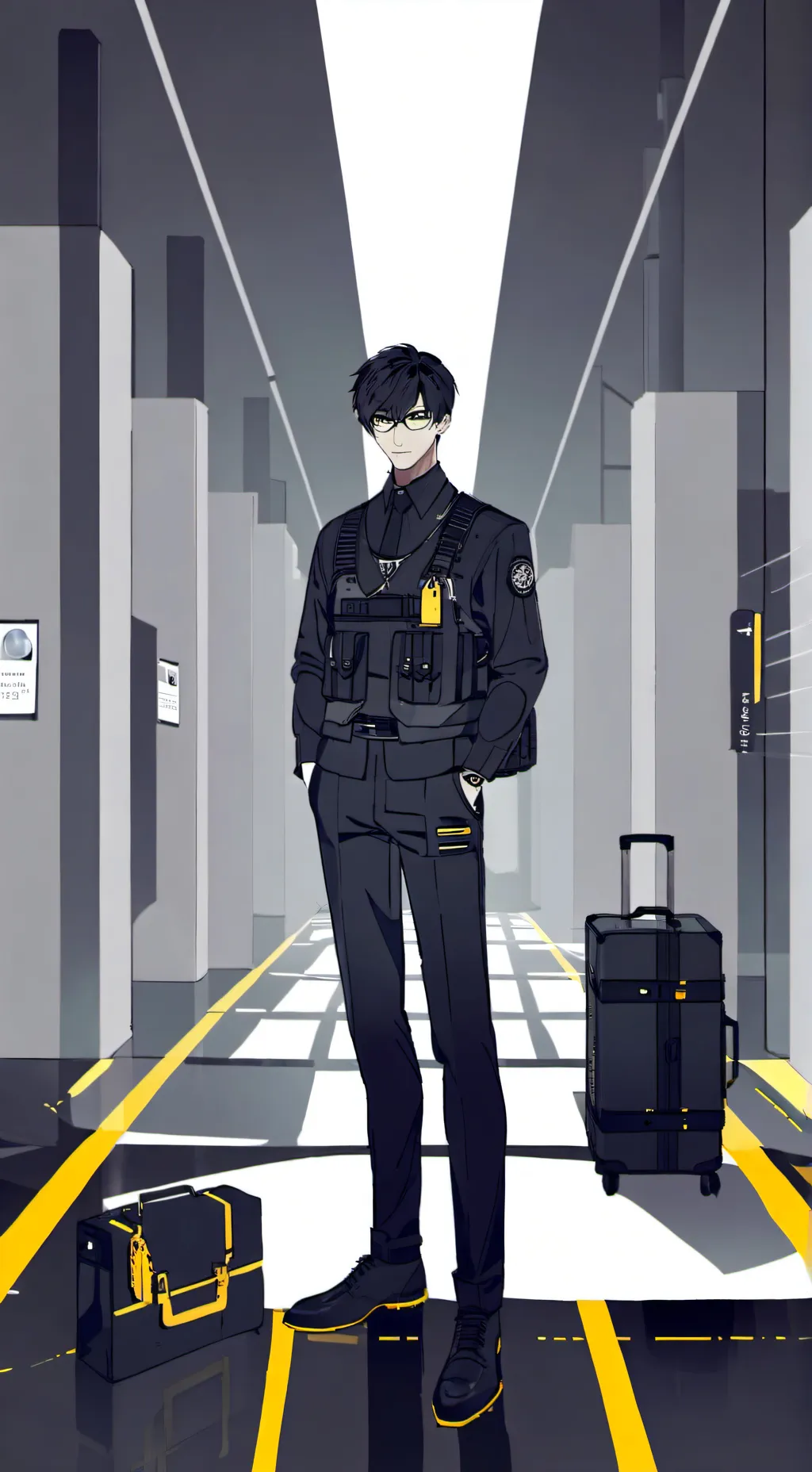 ai character: SCP facility background