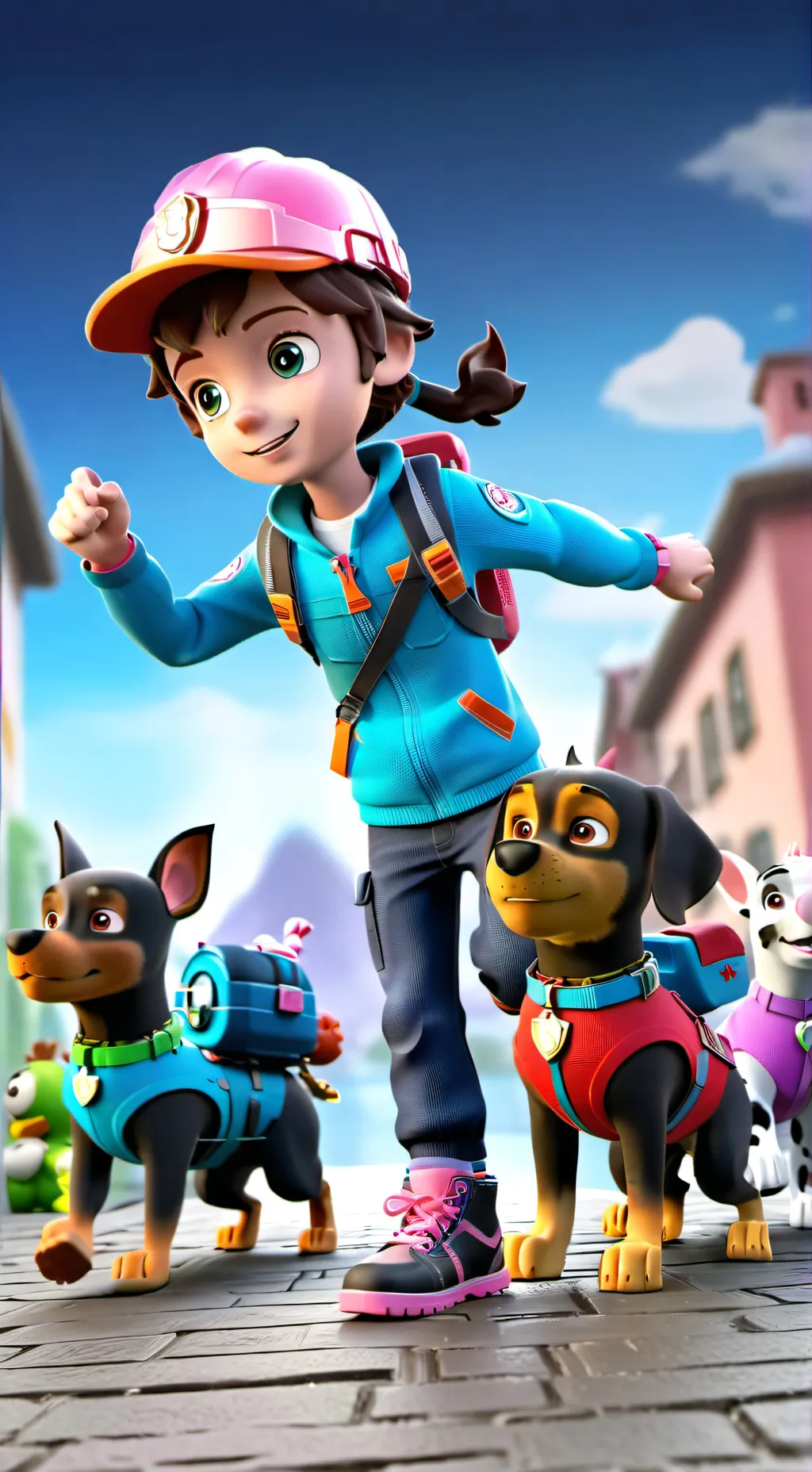 ai character: Skye paw patrol  background