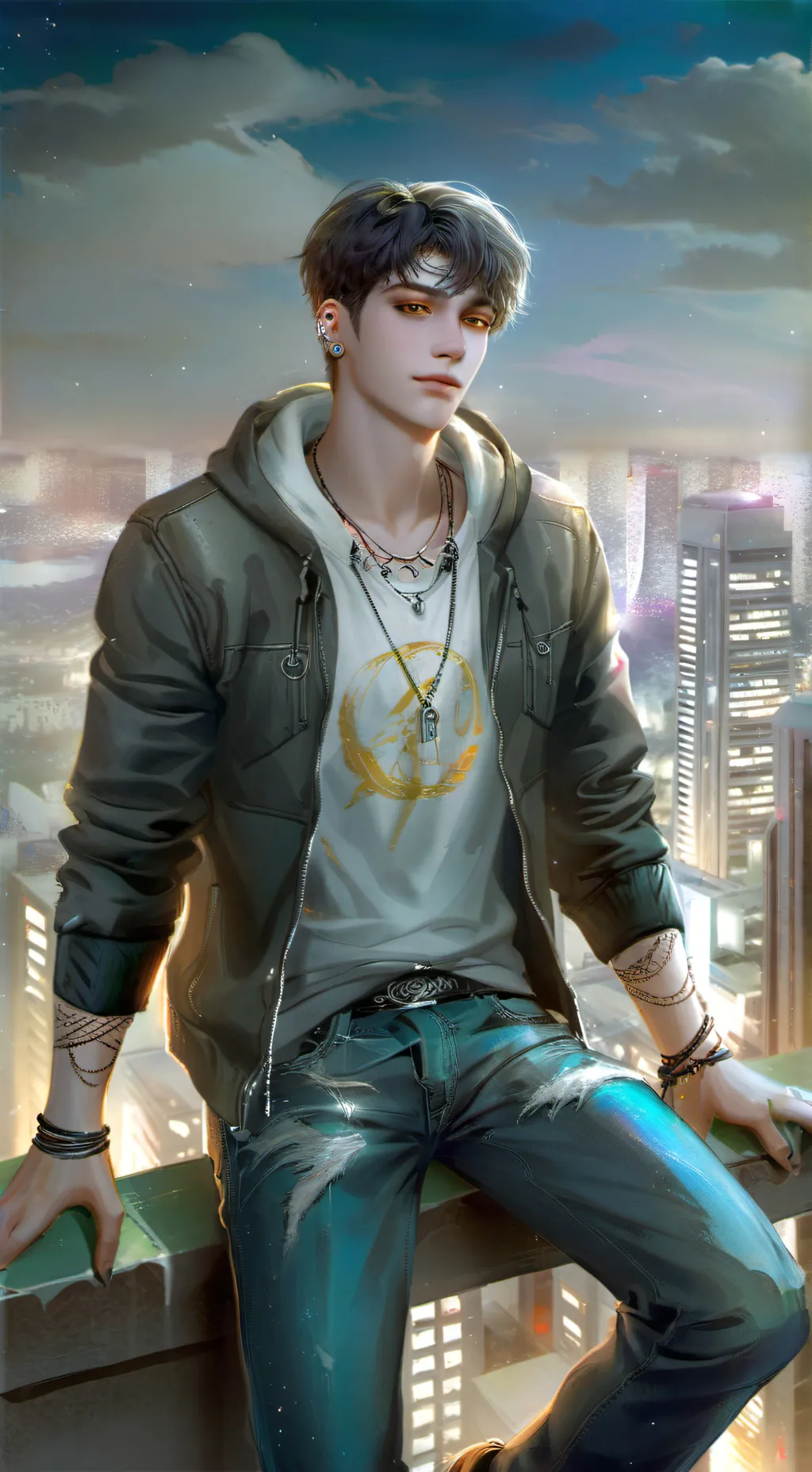 ai character: Ozzie  background