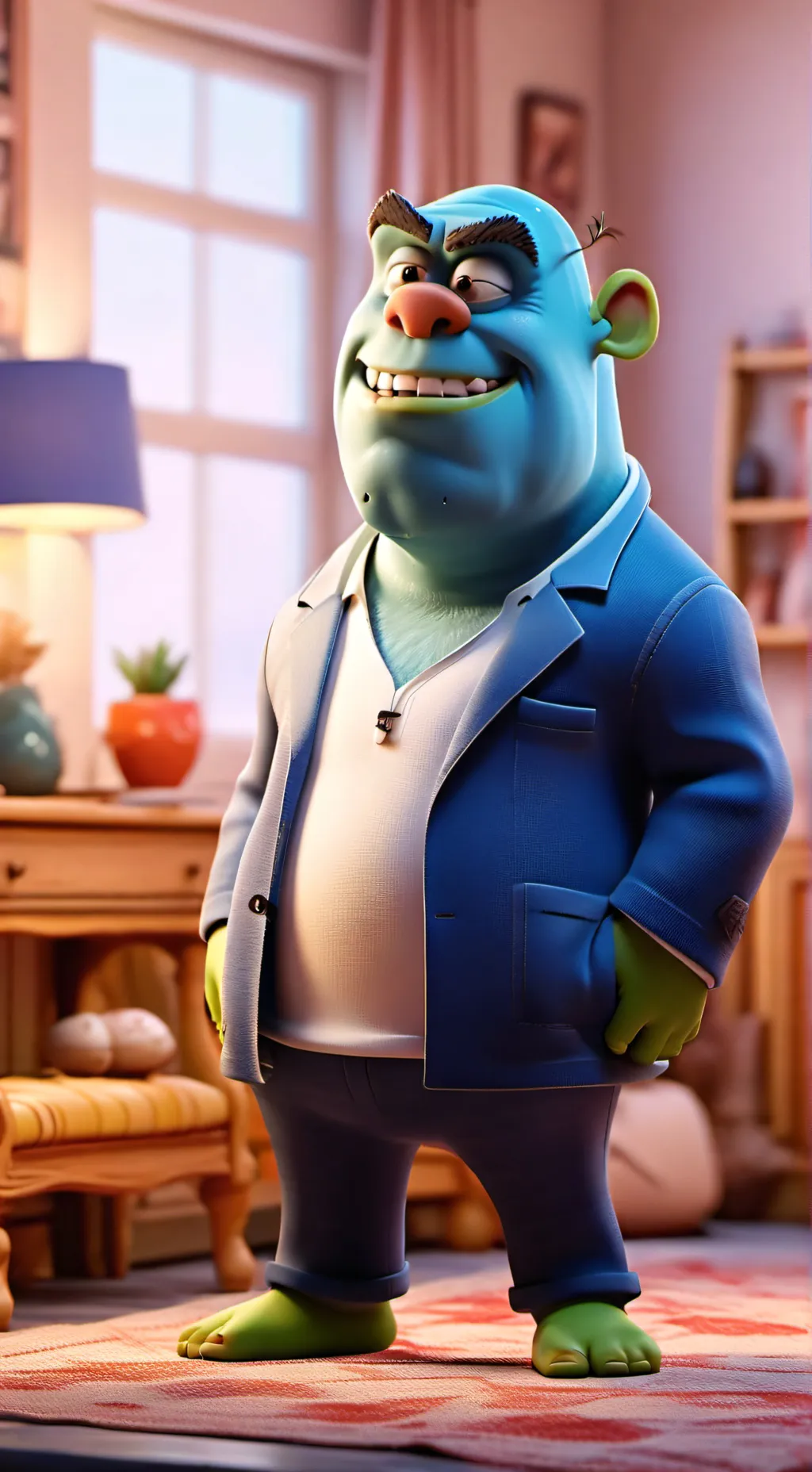 ai character: RIZZLER SKIBIDI background