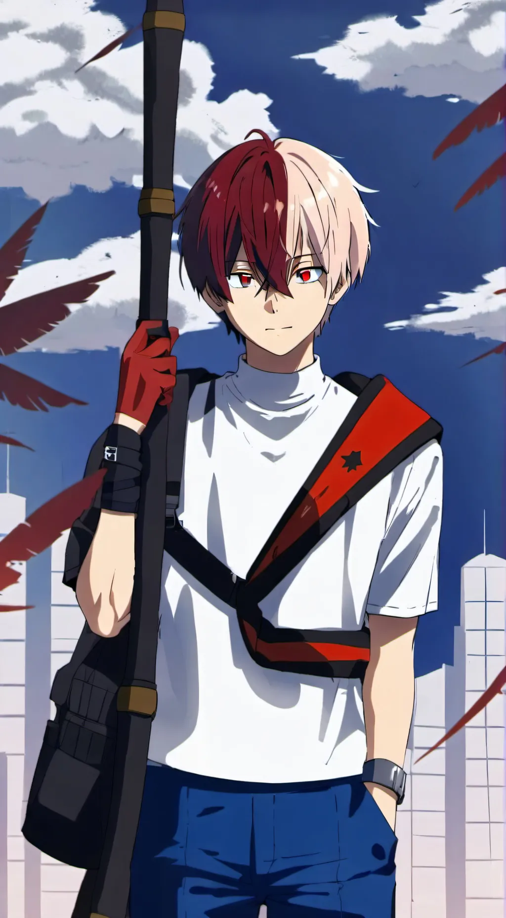 ai character: shoto todoroki background