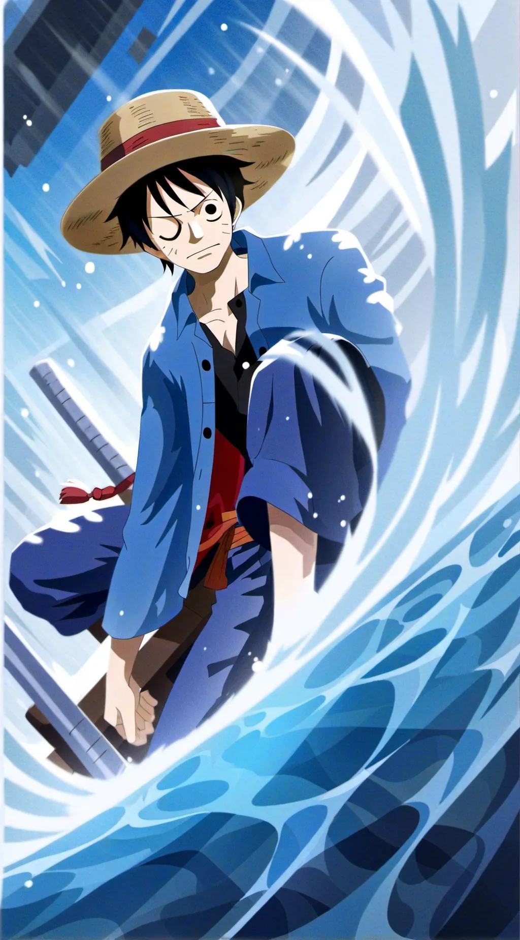 ai character: monkey D luffy background