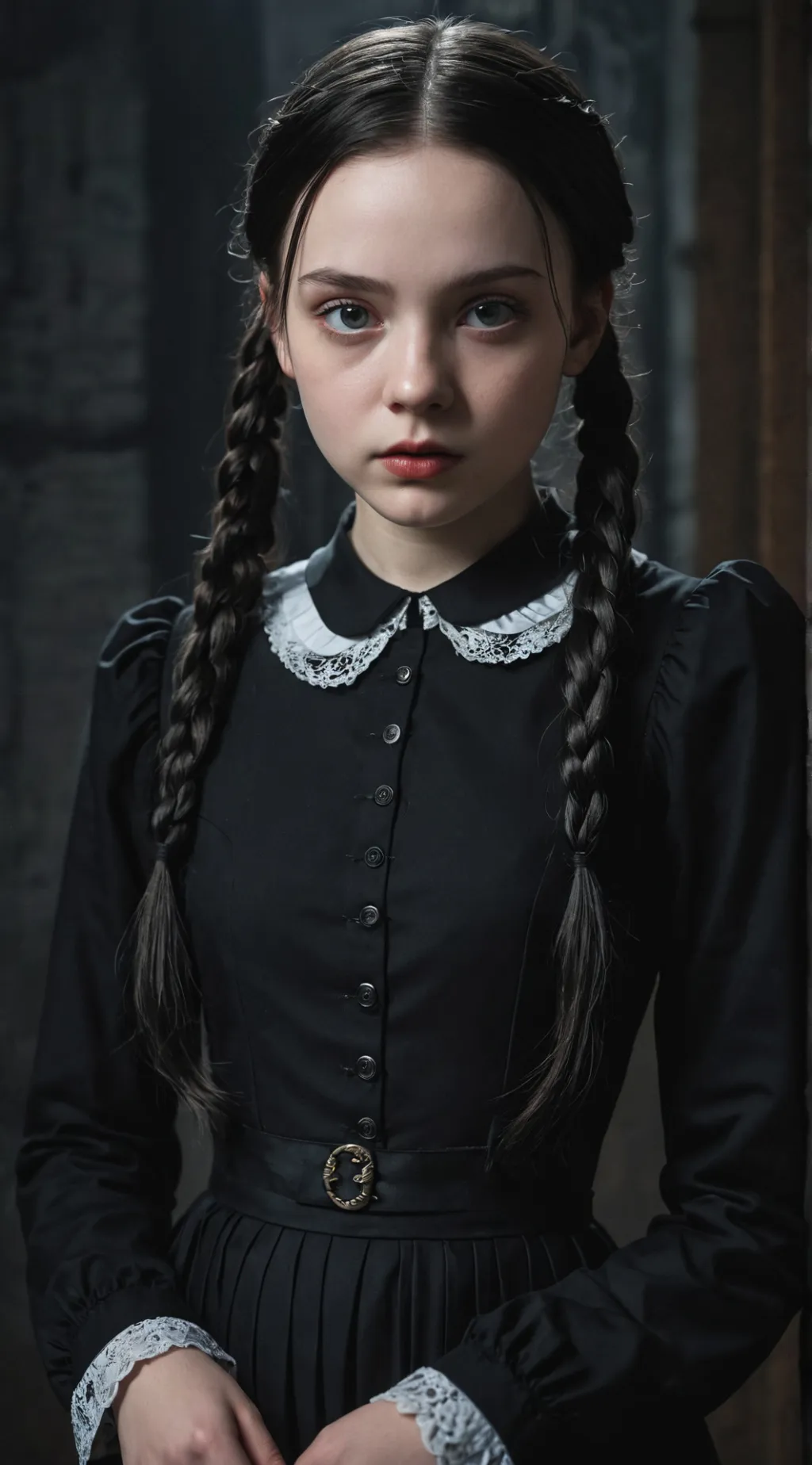 ai character: Wednesday Addams background