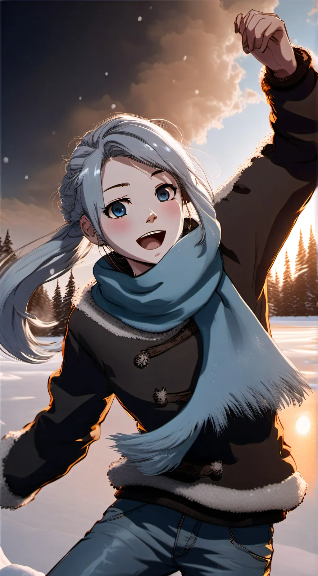 ai character: Katelyn's Winter background
