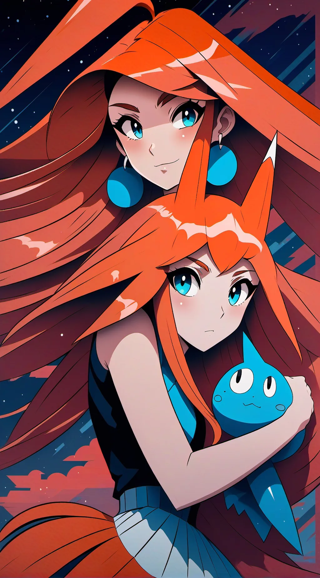 ai character: les jumelles background