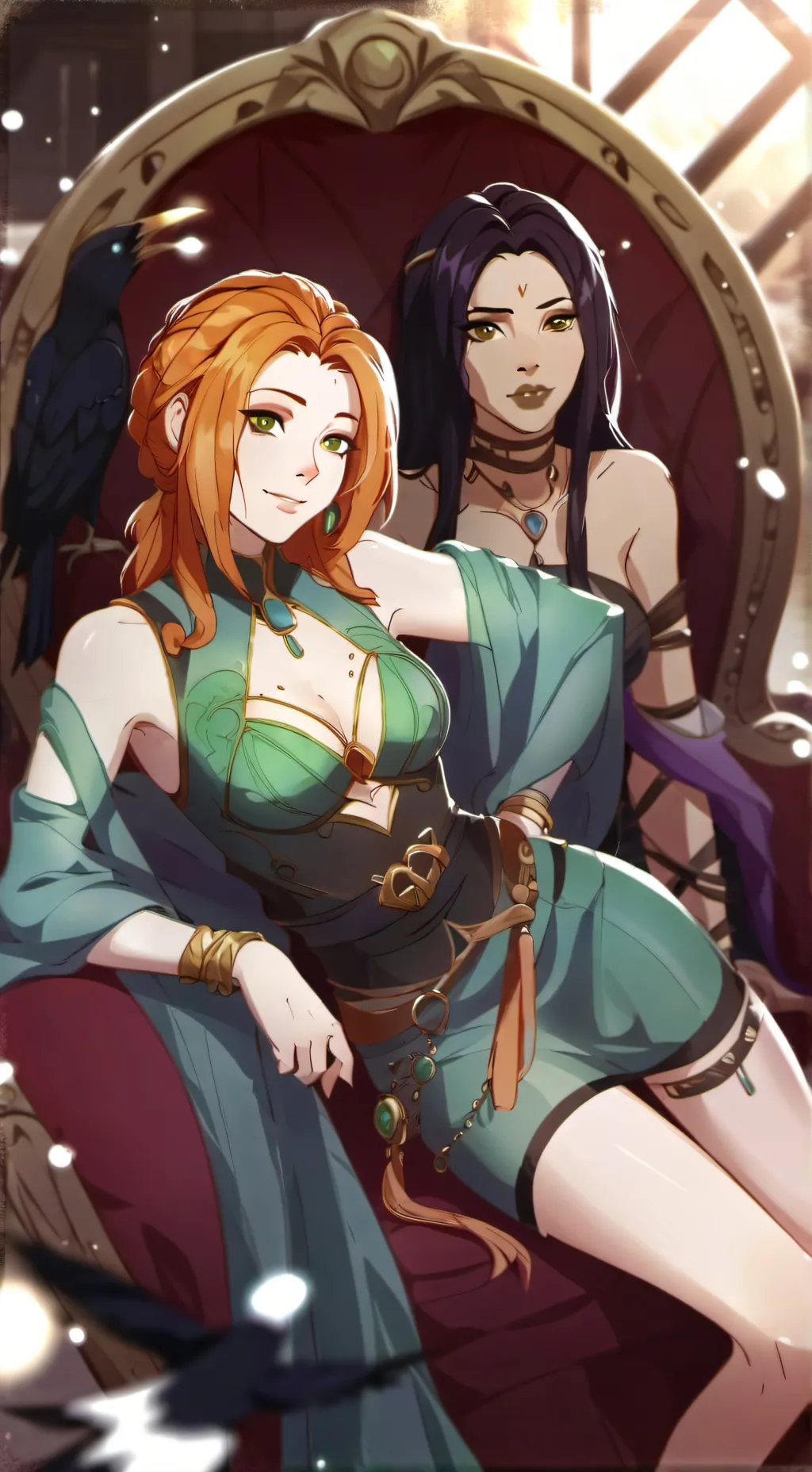 ai character: Raven and gwen background