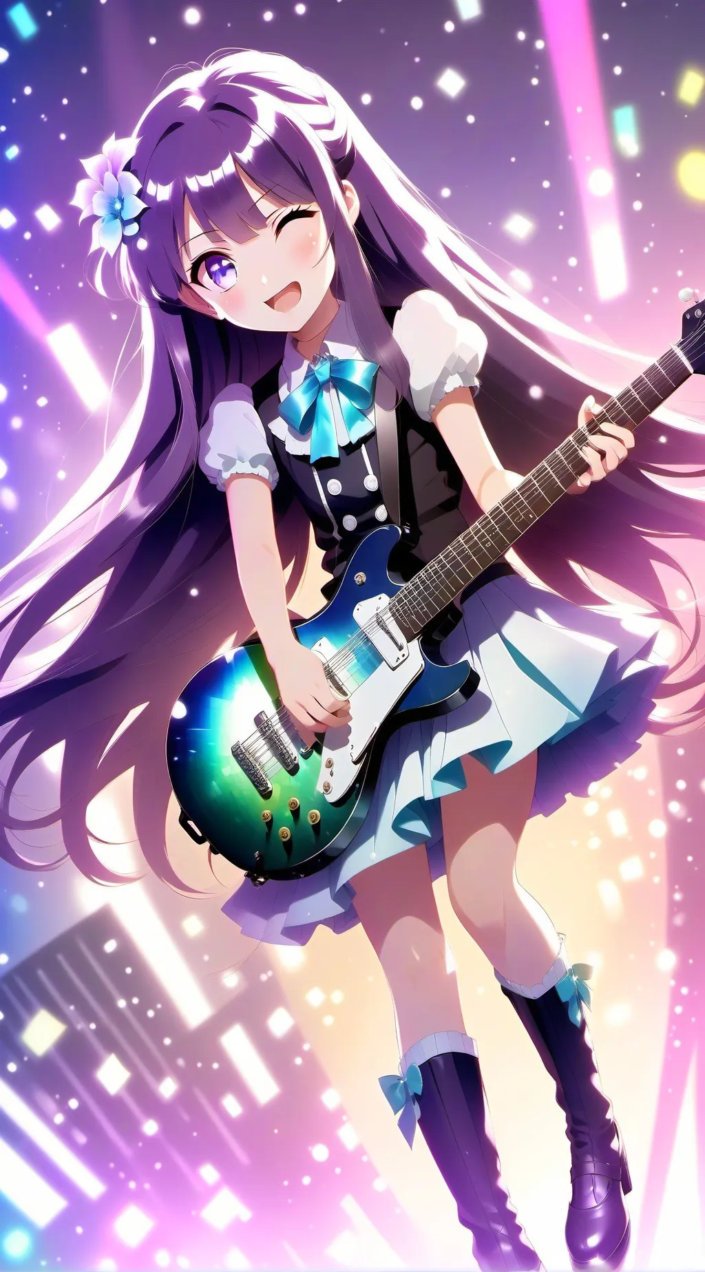 ai character: MHA concert background