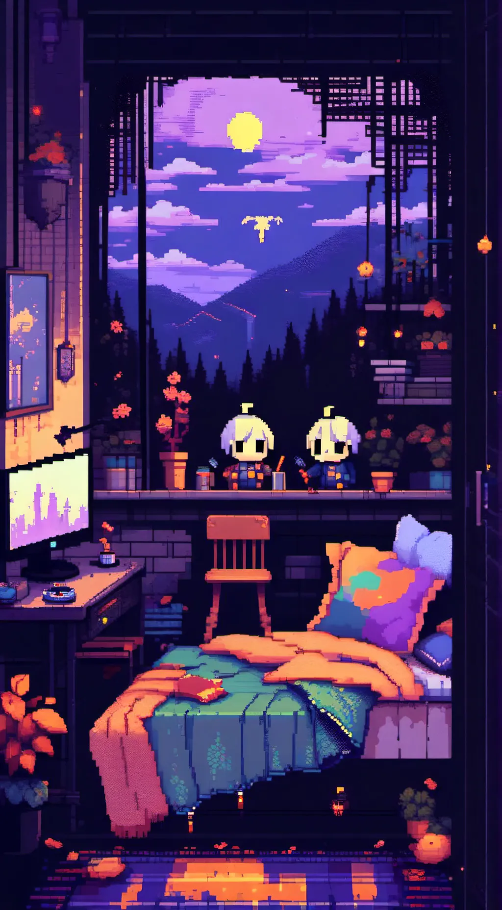 ai character: Md sleepover background