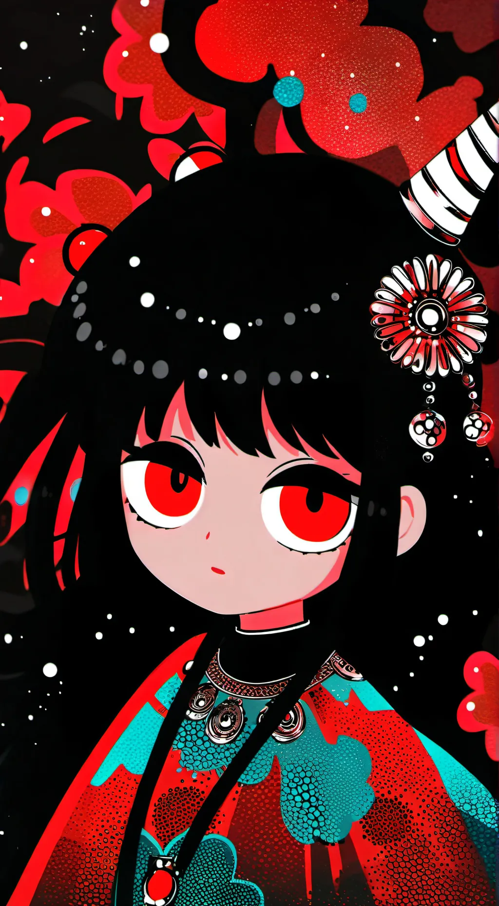 ai character: dark Luna background