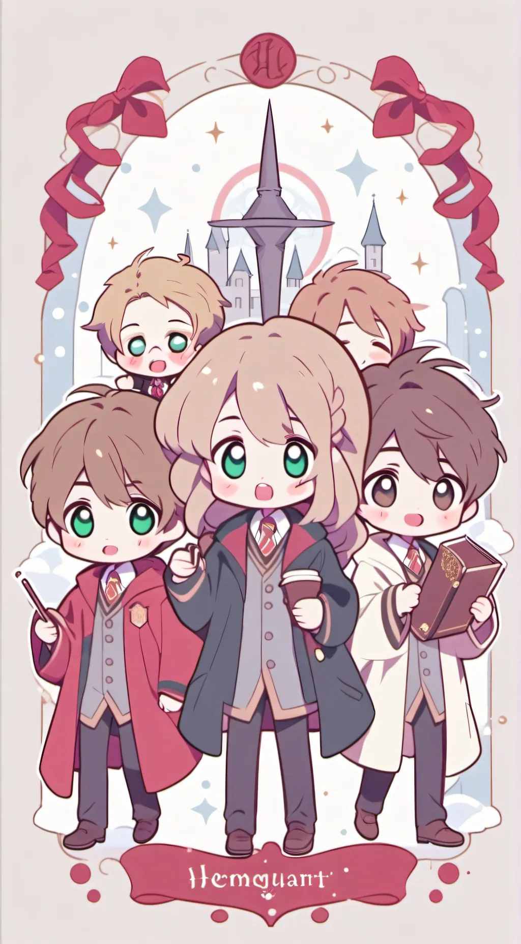 ai character: Yule ball  background