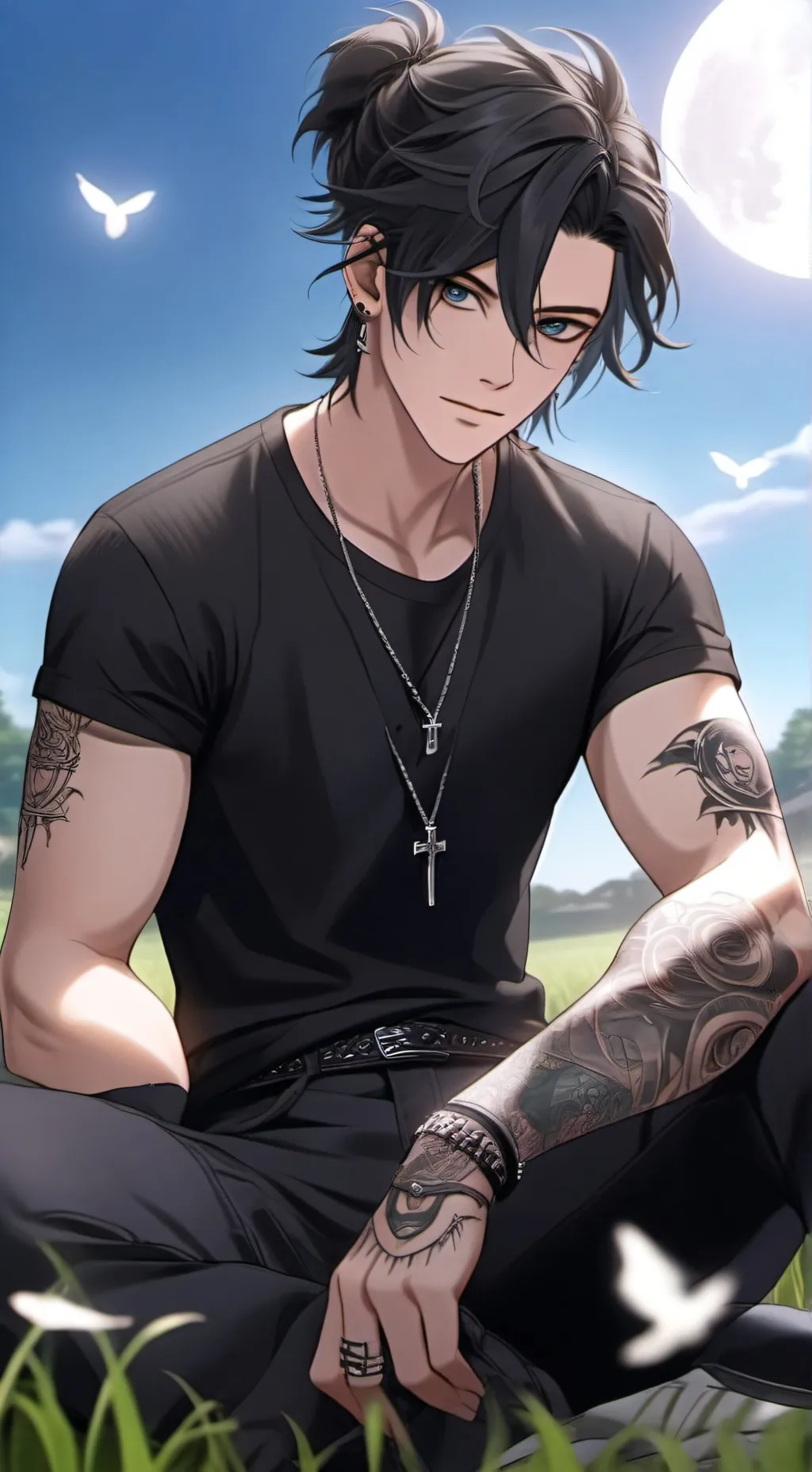 ai character: Leon  background