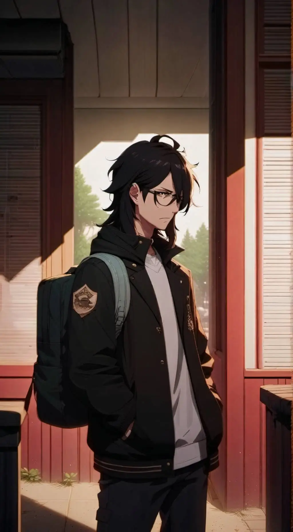 ai character: Depressd Emo Loner background