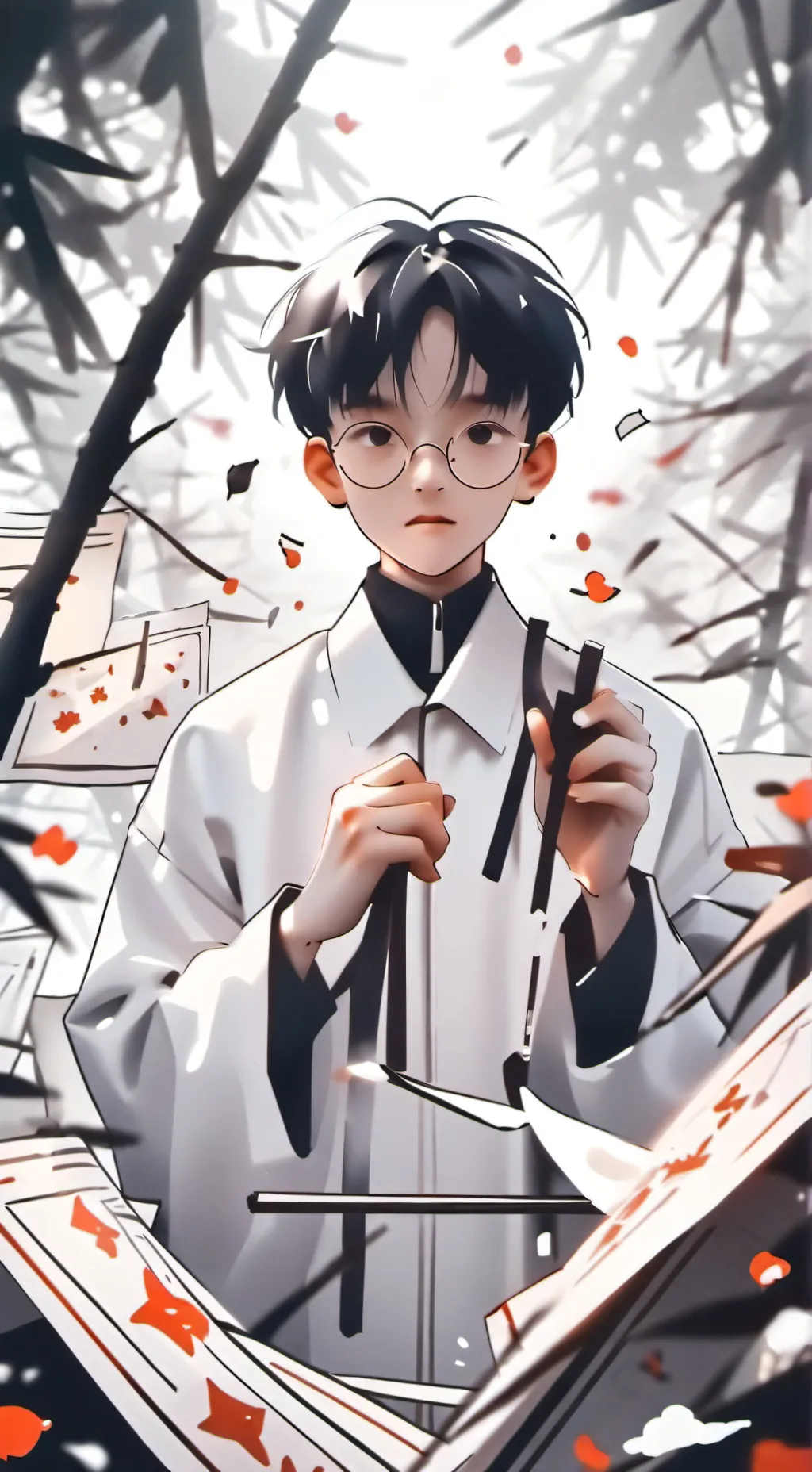 ai character: chinese kino background