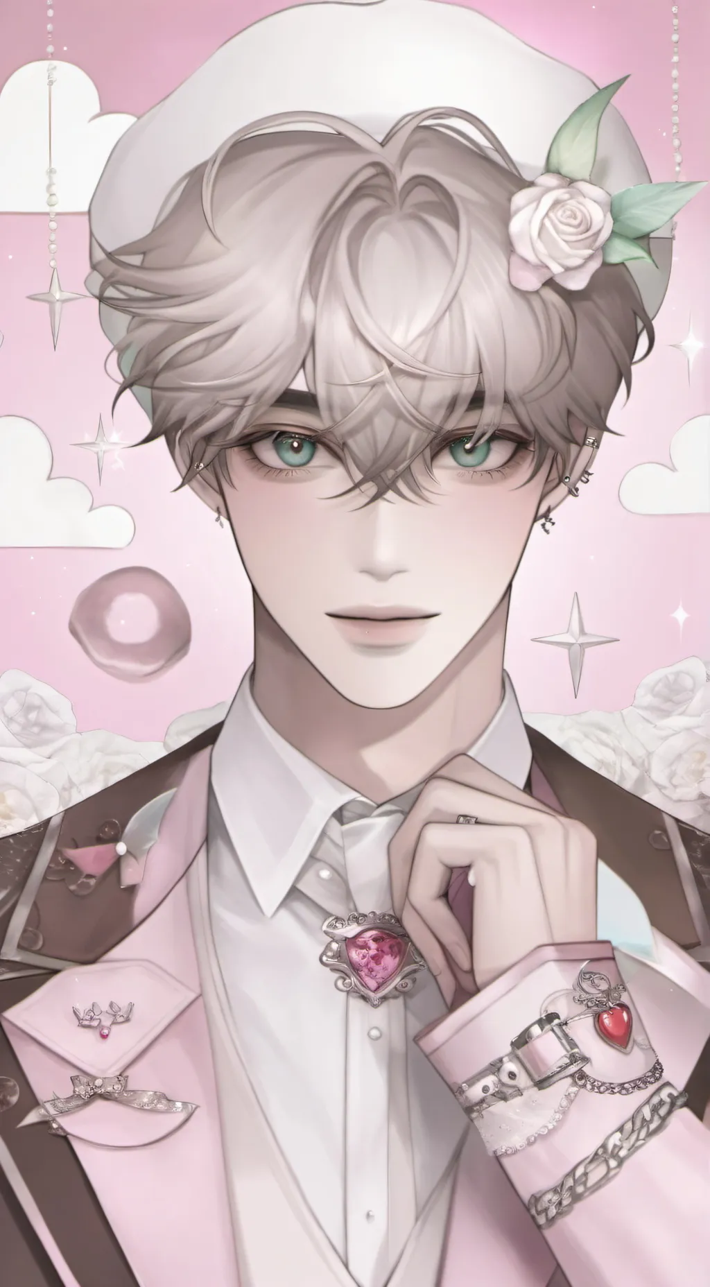 ai character: ✌ background