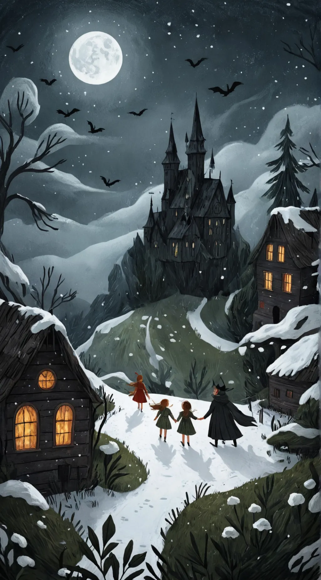 ai character: Krampus Night background